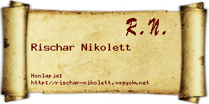 Rischar Nikolett névjegykártya