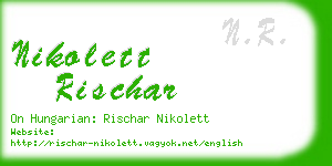 nikolett rischar business card